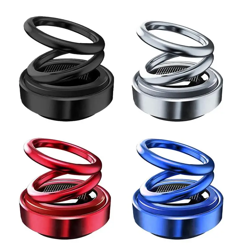 

Solar Car Air Freshener Double-Ring Suspended Freshener Diffuser Auto Perfume Diffuser Interior Car Scent for cars trucks home