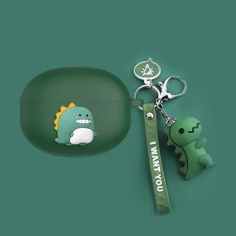 Silicone Protective Case For Realme Buds Air 5 - Shockproof Cover With Keychain