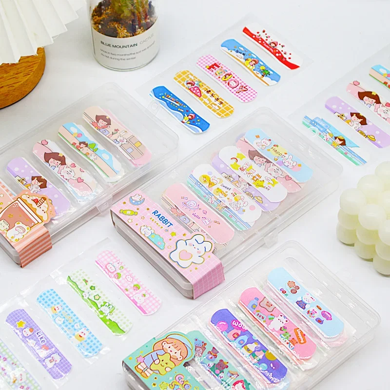 80pcs/box Cartoon Band Aid Kawaii Wound Dressing Patch for First Aid Strips for Children Kids Sticking Plaster Adhesive Bandages 2