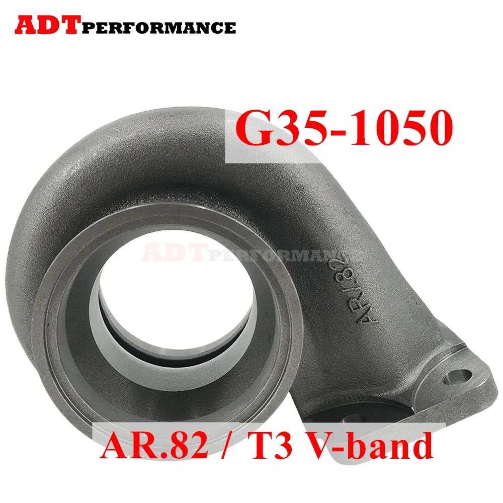 G35-1050 Ar 0.82 T3 Dual V-Band Turbo Housing 880707 880695 740902 G35 Turbina 1.01 1.21 0.82 T3 T4 Parte Auto 700-1050 Hp 2L-5. 5L