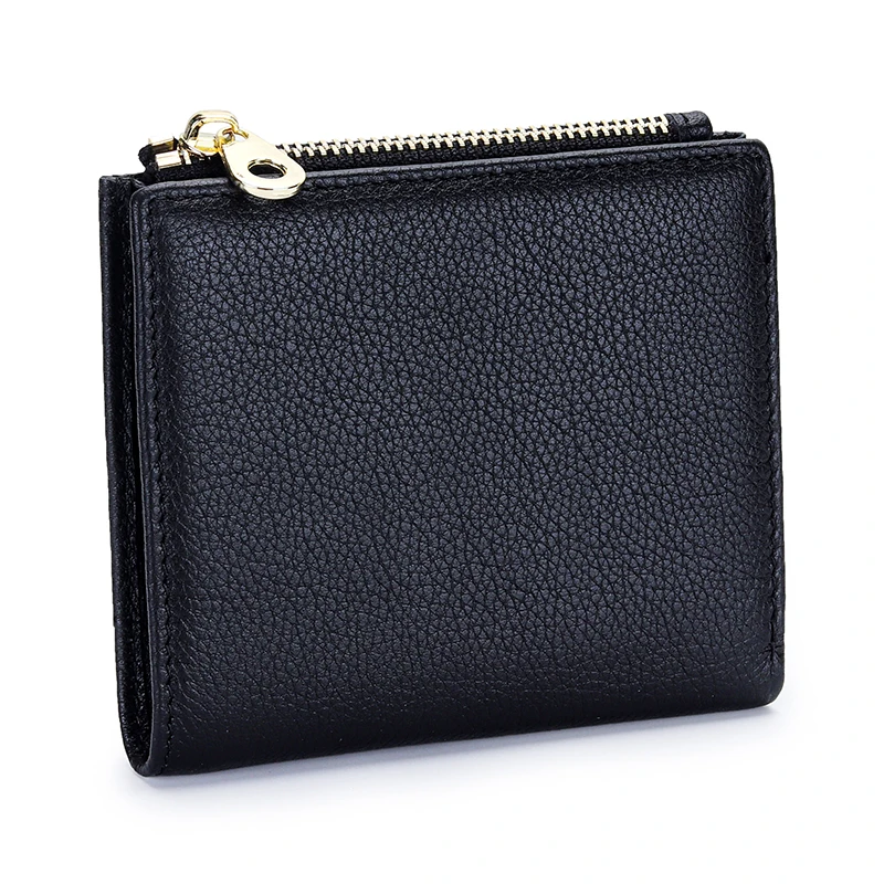 

COMFORSKINFull leather short purse women's leather 2023 new simple senior natural fall in half fold money clip zipper coin purse