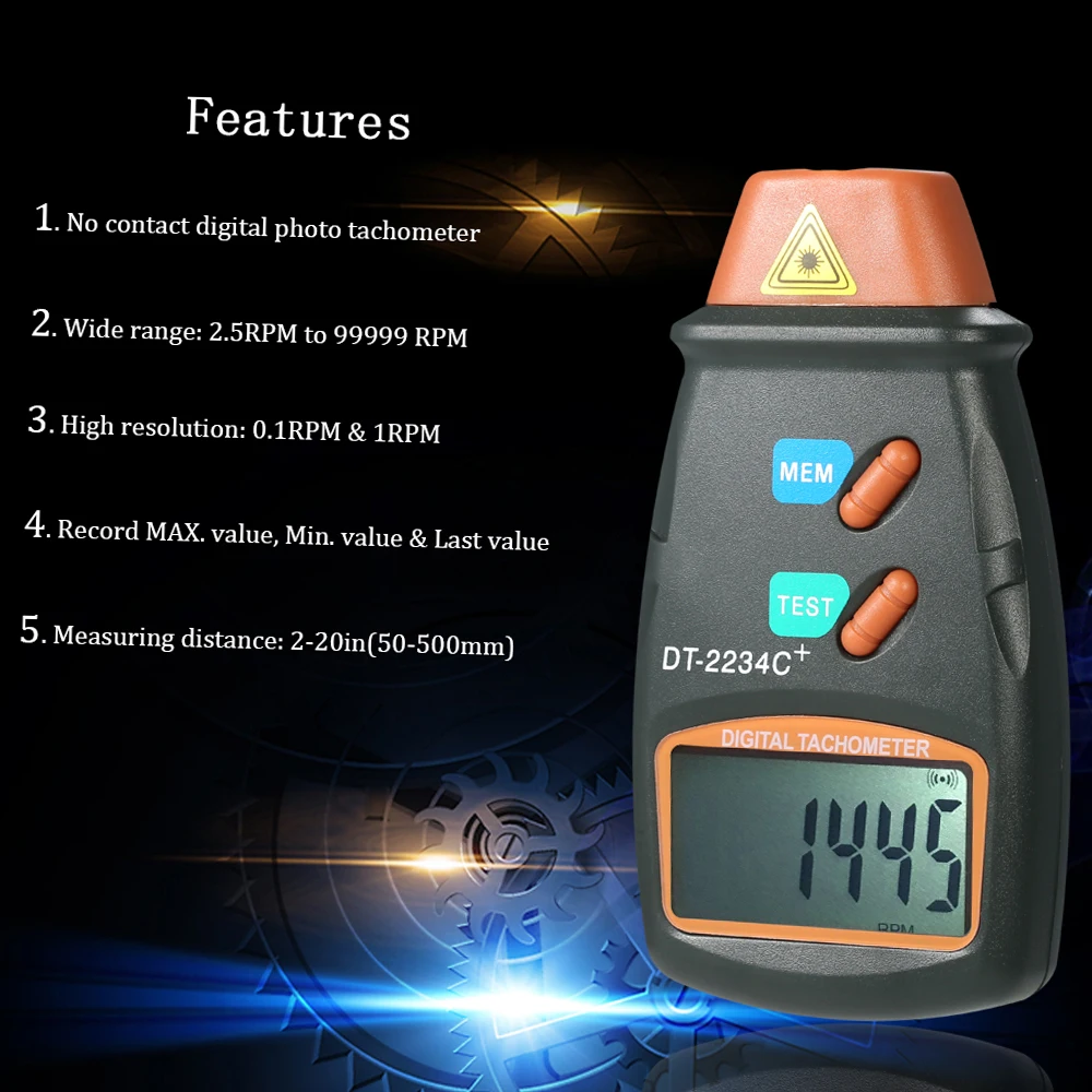 ޴    Ÿڹ, 2.5RPM-99999RPM LCD ÷  ӵ, 3  ݻ  