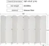 Rose Home Fashion Room Divider, 6 Ft Tall Room Dividers And Folding Privacy Screens, 16In Privacy Screen 8 Panel White Space 2