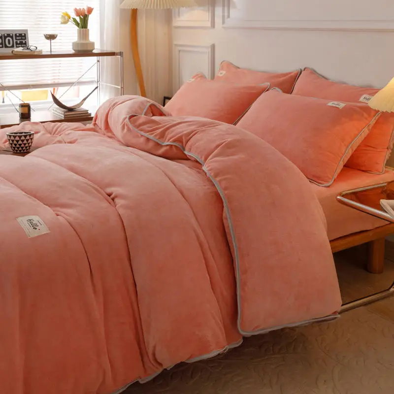 Bonenjoy-Capa de edredão coral, capa de cama
