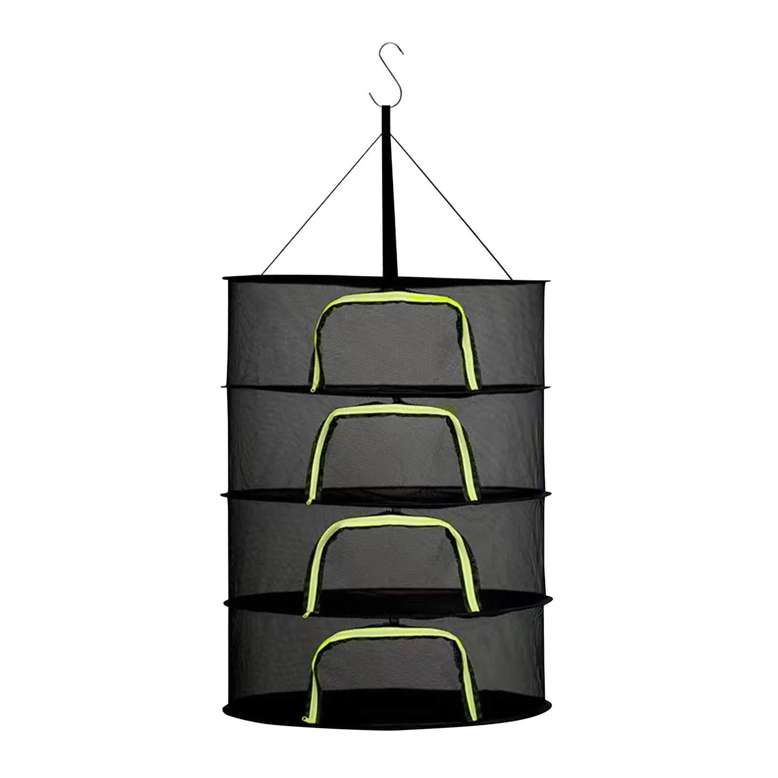 4 Layer Drying Net Herbs with Zips Fish Hanging Basket Folding Anti-Fly Fine-Grained Grid Drying for Fish/Vegetables/Fruit/Herbs 2