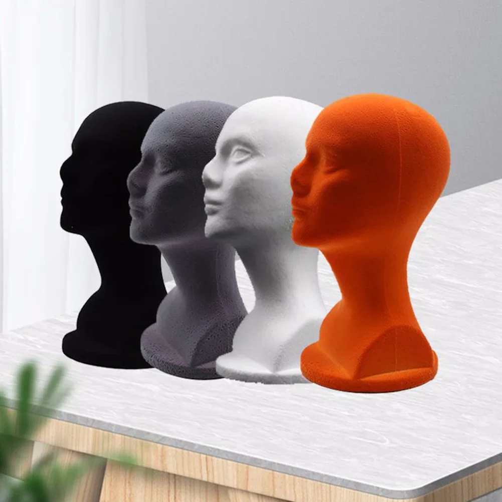Mannequin Head Female Practical Dummy Head Hat Wig Glasses Scarf Convenient Props Display Stand for Salon Shop Parts foam mannequin head female mannequins