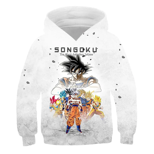 Anime Dragon-Ball Z Sweatshirt 4-14 Years Kids Hoodies Anime Clothes Goku  Hoodie Boys Girls Sweatshirt Child Tracksuit Clothing