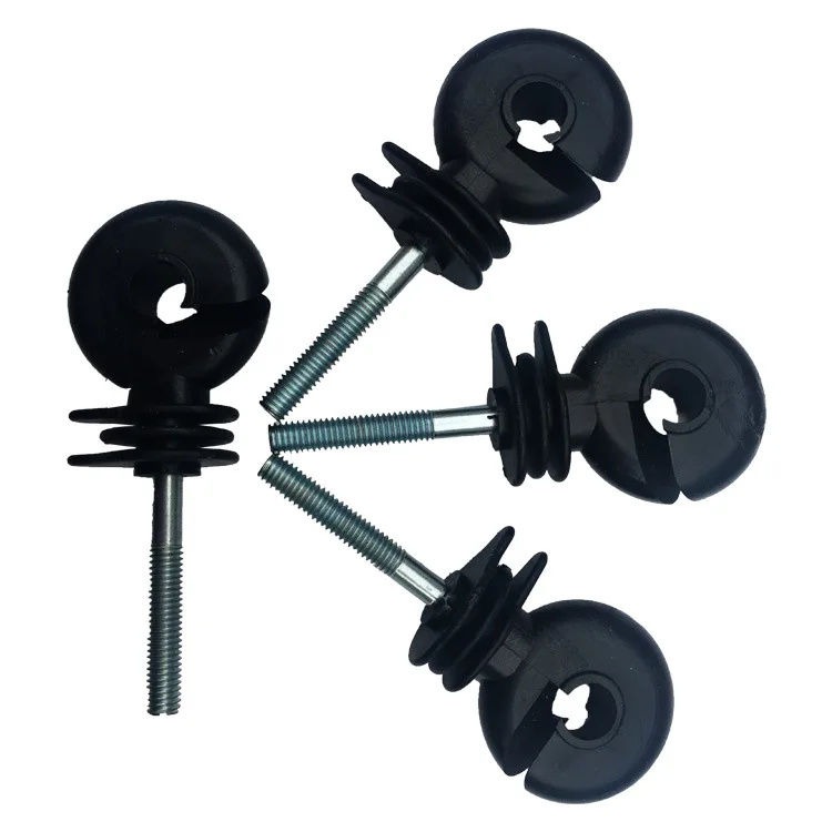 

50pcs Electric Fence Insulators Screw In Post Wire Stable and Easy To Twist Electric Fence Ring Insulator Guardian Small Animals