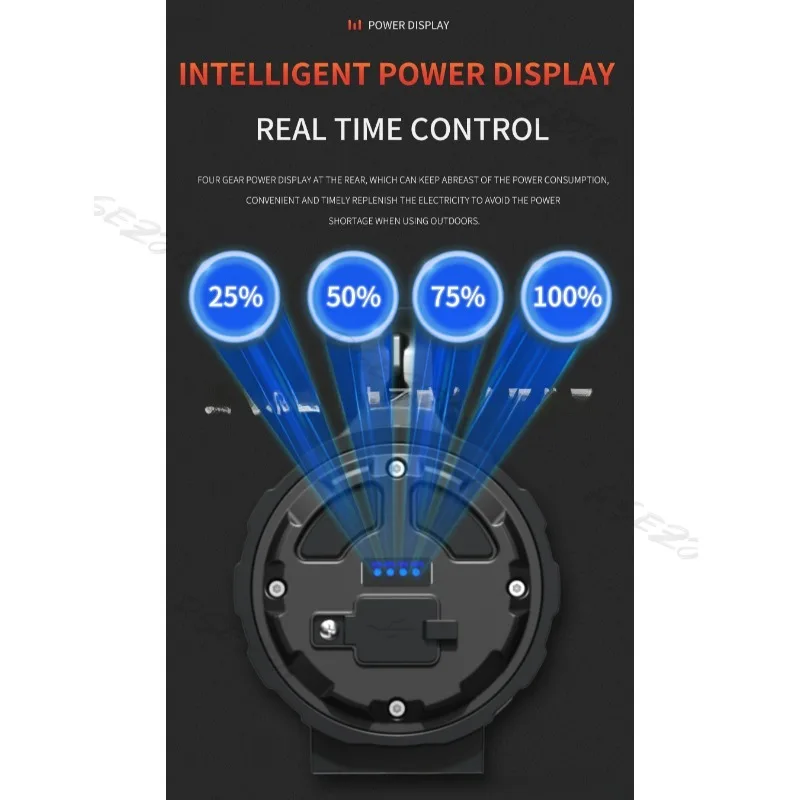 Description Picture 5 of itemNew XHP90 Strong Waterproof Handheld Light USB Charging Outdoor Portable Searchlight Explosion Proof Flashlight