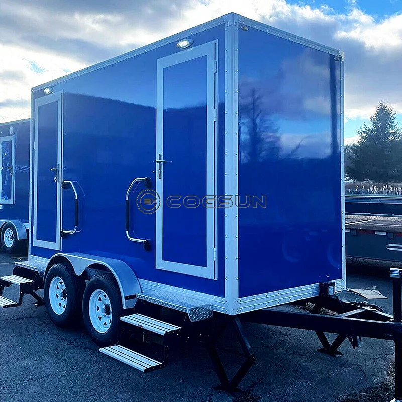 Best-Selling Luxury Restroom Trailer Mobile Luxury Bathroom Trailer Portable Toilet Trailer for Outdoor Weddings and Receptions