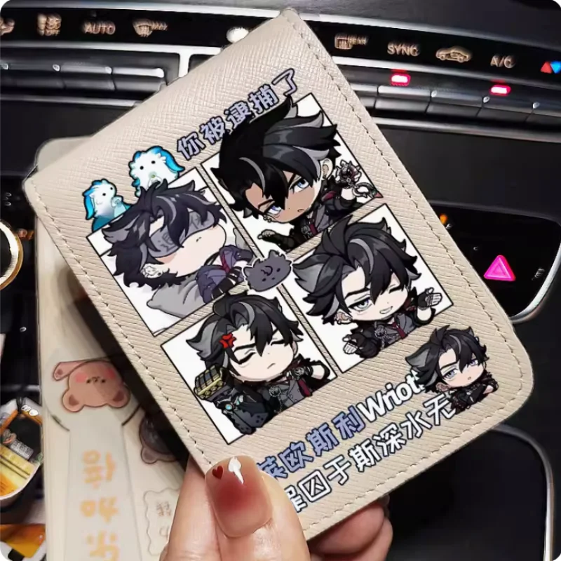 Genshin Impact Wriothesley Anime Cartoon Fashion Wallet PU Purse Card Holder Money Bag Gift B490 Cosplay