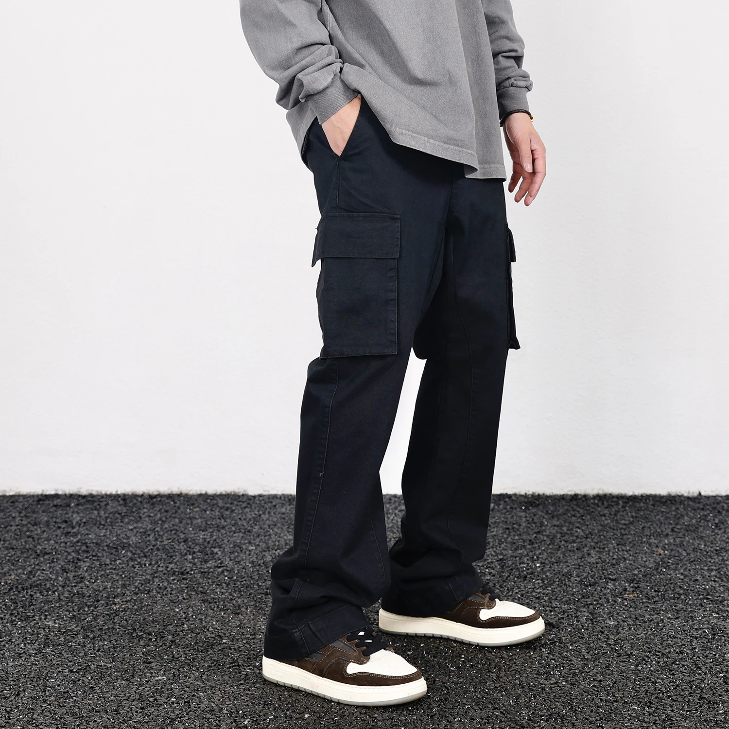 Camouflage Micro Flare Pants Fashionable Streetwear Camo Cargo Pants for Male Slim Fit Trousers Women Baggy Casual Clothes