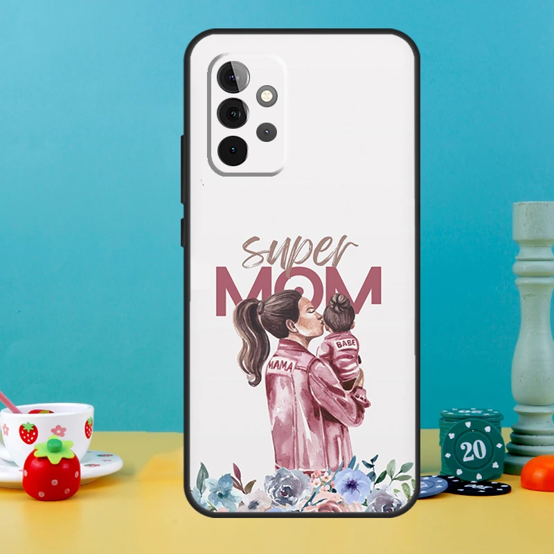 Super Mom Love Kid Protective Phone Case – Charming and Durable Design
