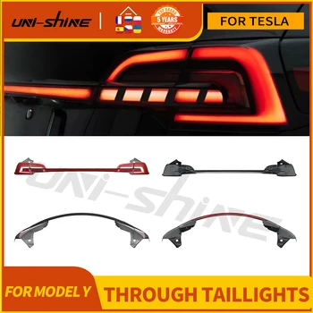 ATGSA LED Through-Trunk Tail Light for Tesla Model 3 & Y (2019–2023) | Modified Rear Lamp with Streamer Turn Signal & Full-Width Cross Lamp