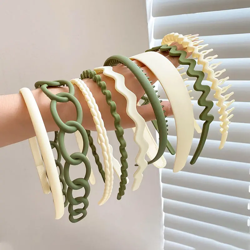 9PCS Fashion Headbands Set Women Men Girls Hair Bands Hoop Hair Accessories Gift