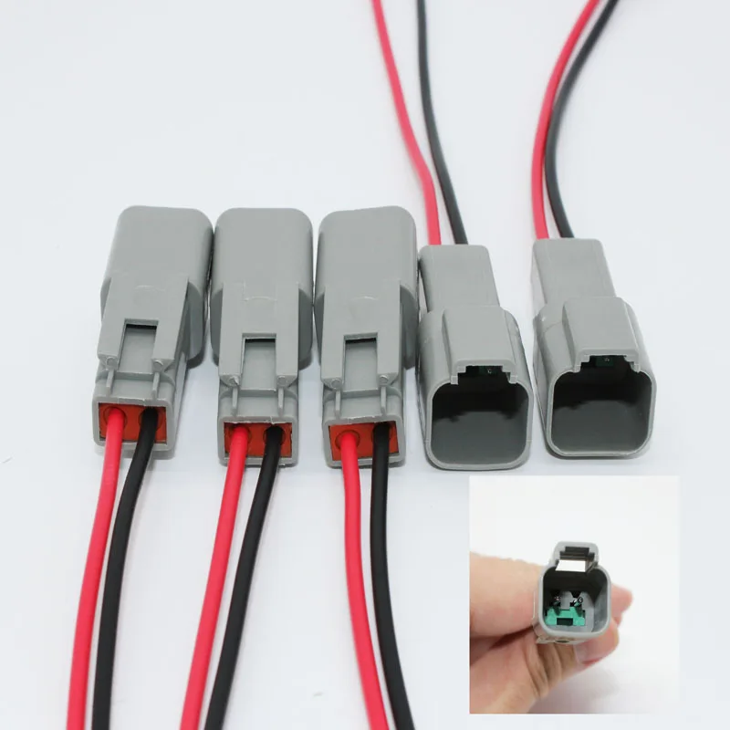 

Deutsch DTP 2-контактный разъем, 5 шт., комплект 12 AWG, твердые хромированные контакты, магнитный разъем, провод