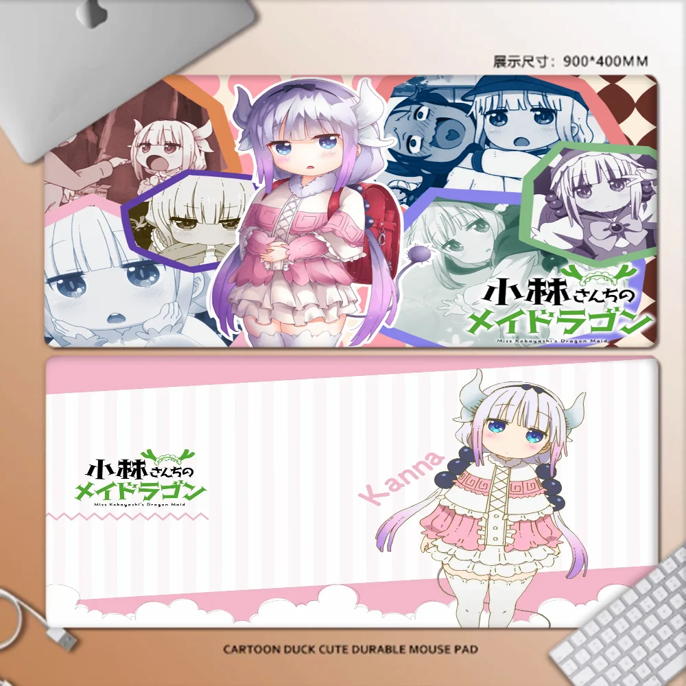 Miss Kobayashi's Dragon Maid Rubber XXL Keyboard Mat Table Mat Students Gamer Desktop Mousepad Gaming Mouse Pad 2