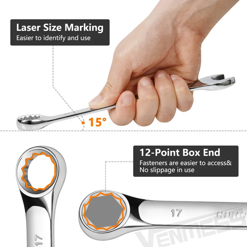 مجموعة مفاتيح ربط متكاملة في حقيبة قابلة للطي، توف...