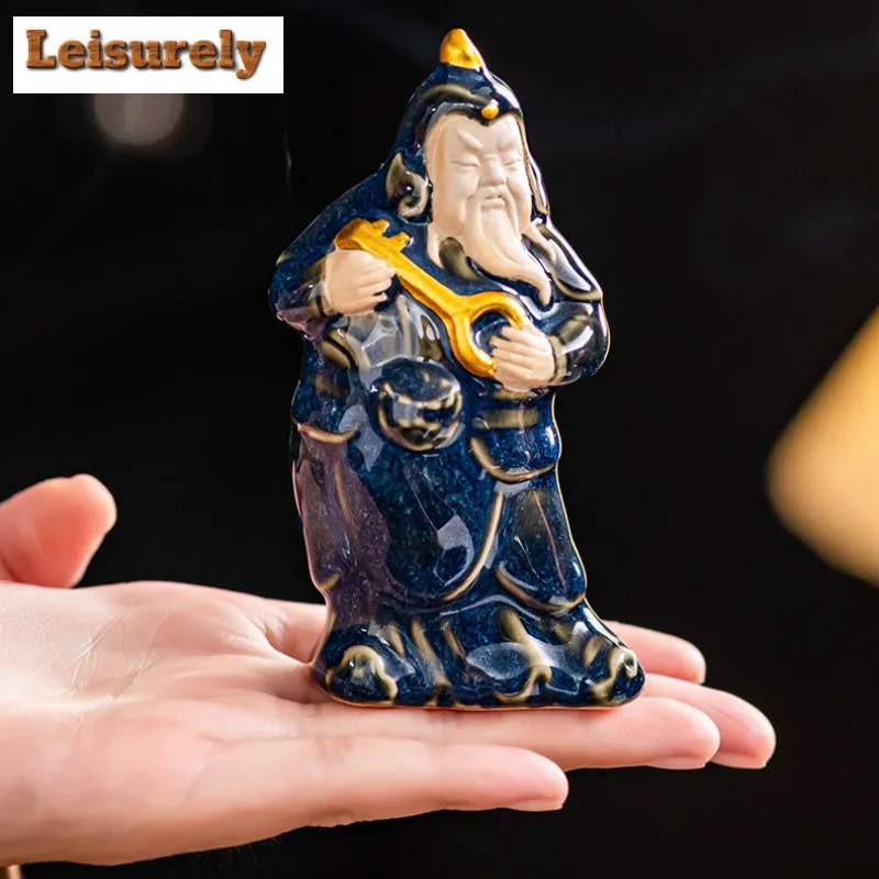 Car God Tea Pet Creative Flowerpot Landscaping Tea Figurine Play Toys Tea Statue Ornaments Chinese Tea Set Supplies Decoration