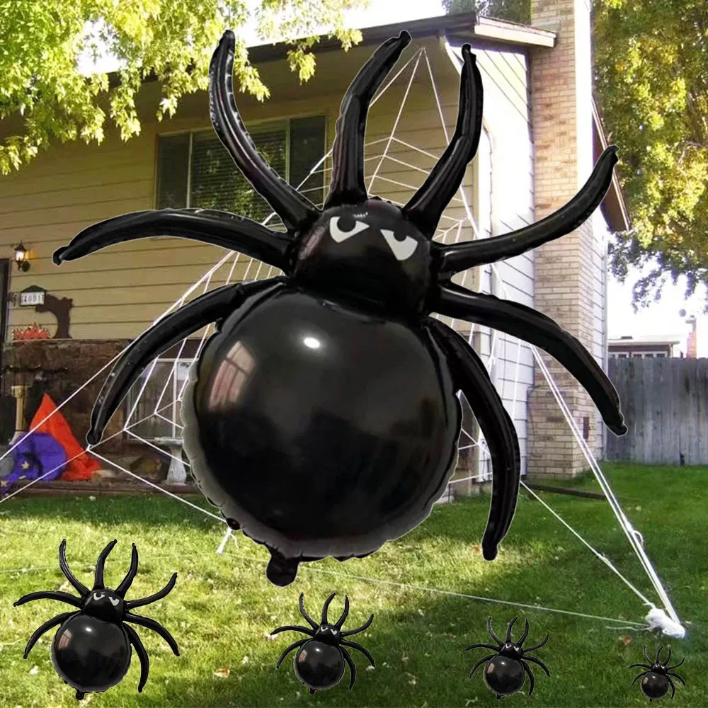 HalloweenSpiderFoilBalloonsHalloweenBlackSpidersBalloonfor