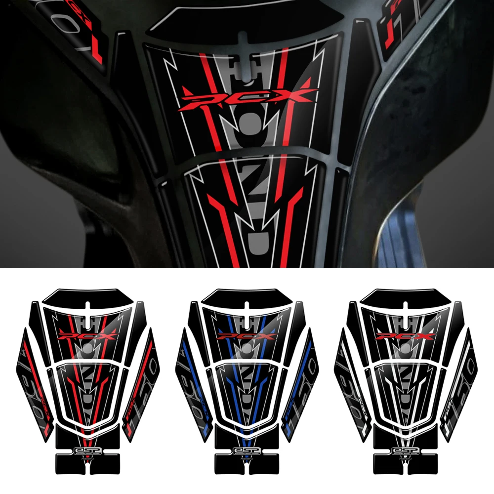 

Для Honda PCX 160 2021 позже 3D резиновая наклейка на газовый бак мотоцикла
