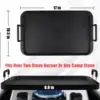 2 Burner Griddle Pan with Glass Lid,Stove Top Flat Griddle for Glass Stove Top,Aluminum Pancake Griddle,Non-Stick Griddl 6