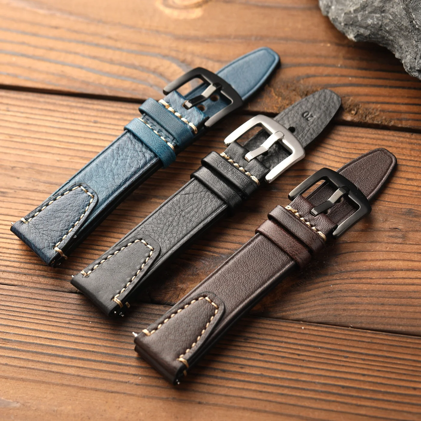 Handmade Genuine Leather Retro Strap with Quick-Release
