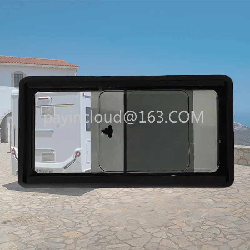 

RV sliding window, flat sliding side sliding window, large opening Iveco fully tempered glass window, blackout and mosquito