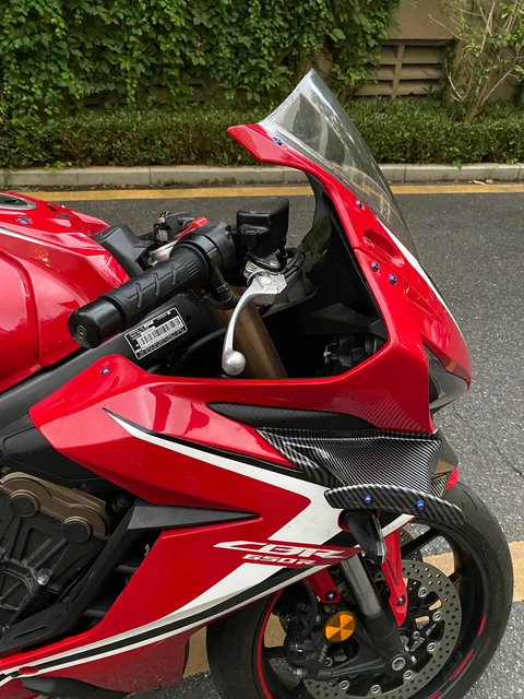 Winglet Aerodinamico In Lega Per Honda CBR650R 2019-2024 - Ala Anteriore In Nero Opaco - Foto 10