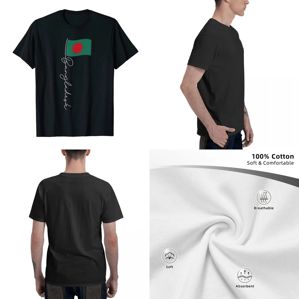 Men's Cotton T-shirt Bangladesh Patriotic Design Unisex Tee_voghion.com
