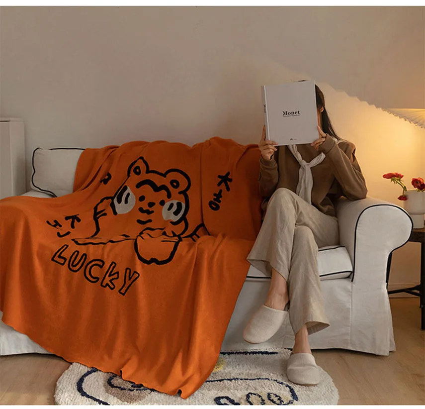 130-150cm-lucky-tiger-cotton-blanket-soft-sofa-throw-blanket-towel-bed-cover-orange-travel-office-nap-blanket-decoration-grade-a