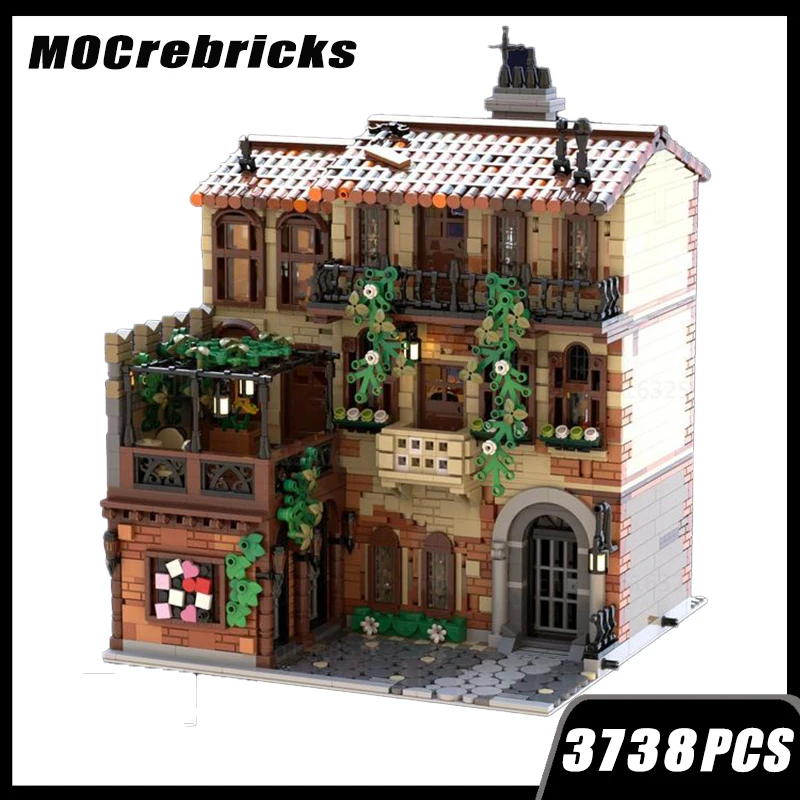 

Модульный строительный блок MOC City Street View UCS, балкон технологии, креативная демонстрация, коллекция экспертов, кирпичи, игрушки для подарка