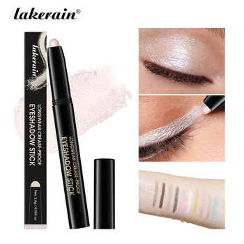 Lakerain Eyeshadow Stick Shimmer and Matte Long Lasting Waterproof Highlighter Metallic Glitter Eye Shadow Pencil Cosmetics 1