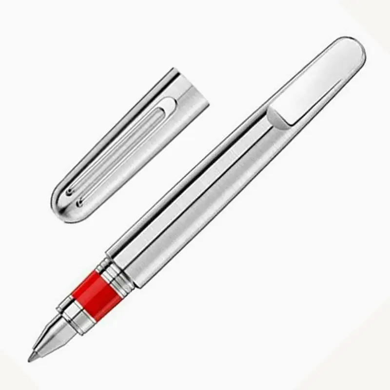 MB M Rollerball Pen Shut Cap Metal Silver Grey Stationery