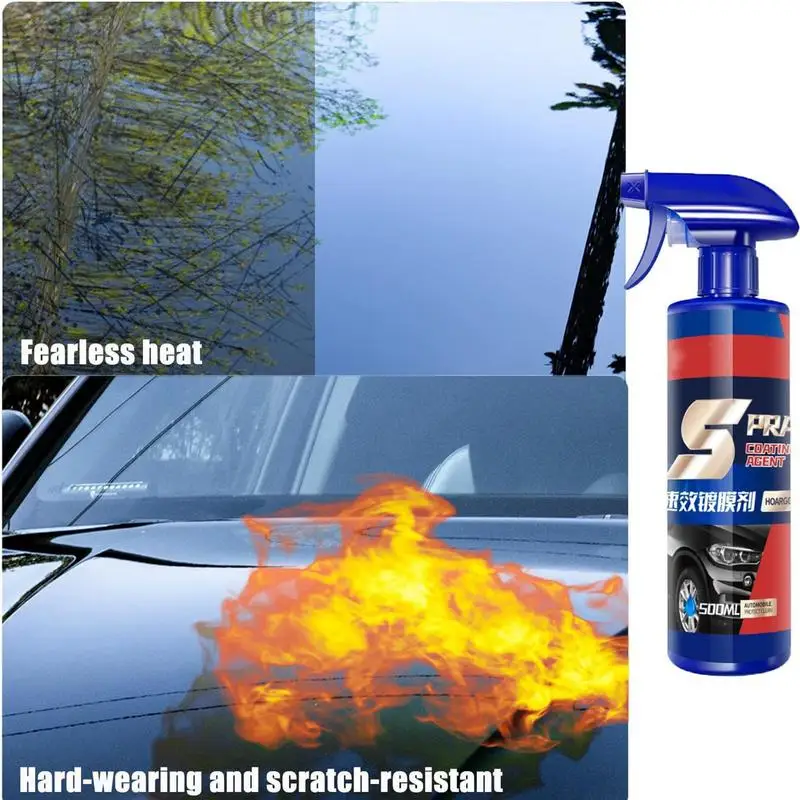 500ml Quick Coating Spray 3 In 1 High Protection Waterless Car Wash Ceramic Spray nano crystal plating agent For Cars Motorcycle spray gun