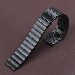 Universal Stainless Steel Watch Strap - Available in 18mm, 20mm, & 22mm - 22mm (Black)
