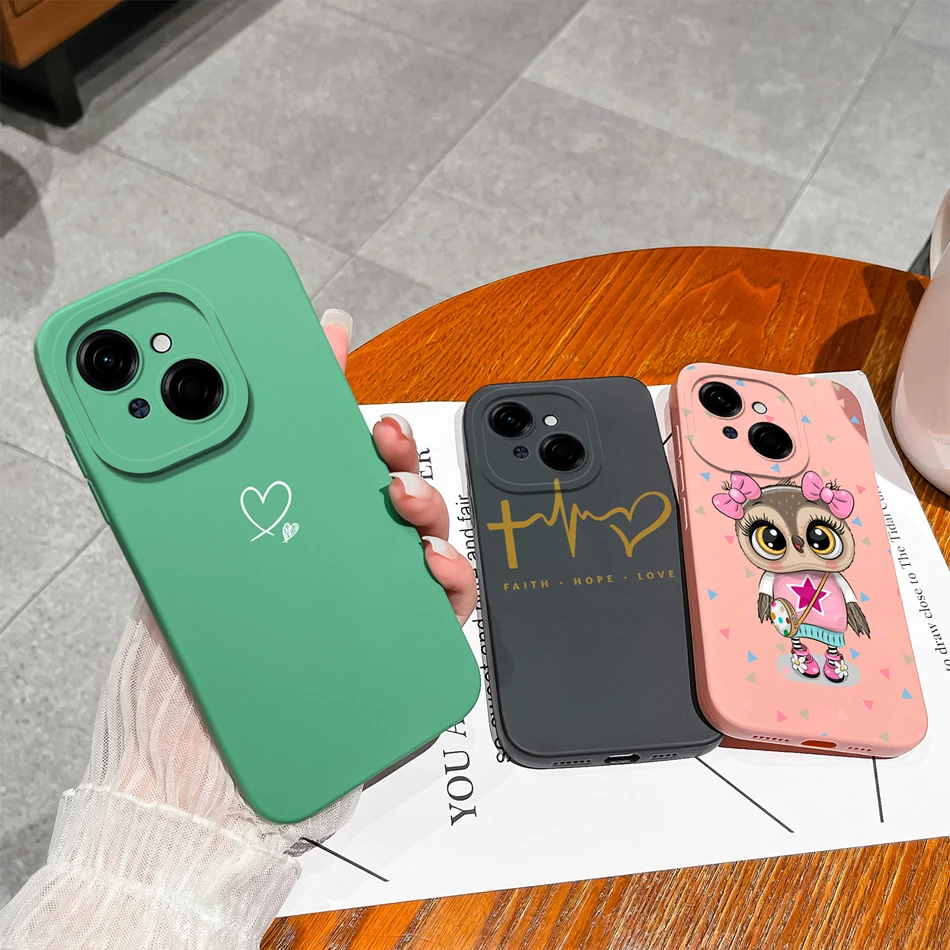 Tecno Fashion Phone Case - Soft Liquid Silicone Anti-Drop Housing