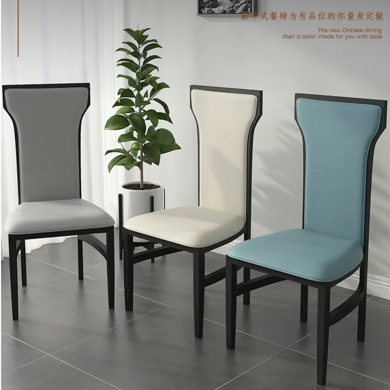 New Chinese Style Dining Room Chair Hotel Banquet Soft Chair with Backrest Modern Simple Master Model Room