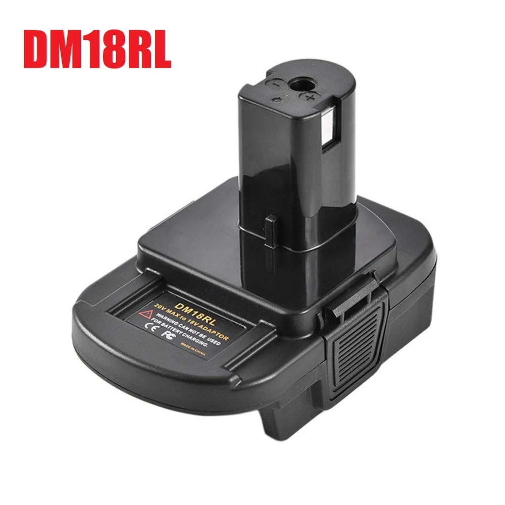 New DM18RL Lithium Converter With 5V/2.1A USB Charger For RYOBI 18V Li-Ion Battery Adapter Convert For Dewalt Milwaukee M18 Tool
