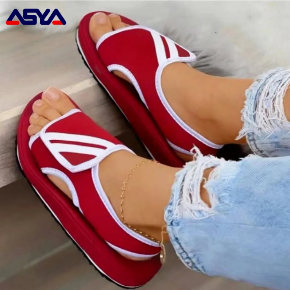 

ASYAPOY Fish Mouth Sandals Ladies Sandals Wedge Beach Shoes Low Top Platform Pumps Open Toe Shoes Heels Women
