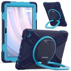 Durable Shockproof Case with 360° Rotatable Handle for Fire HD 10 2023 - 13th (Navy Blue - Blue)