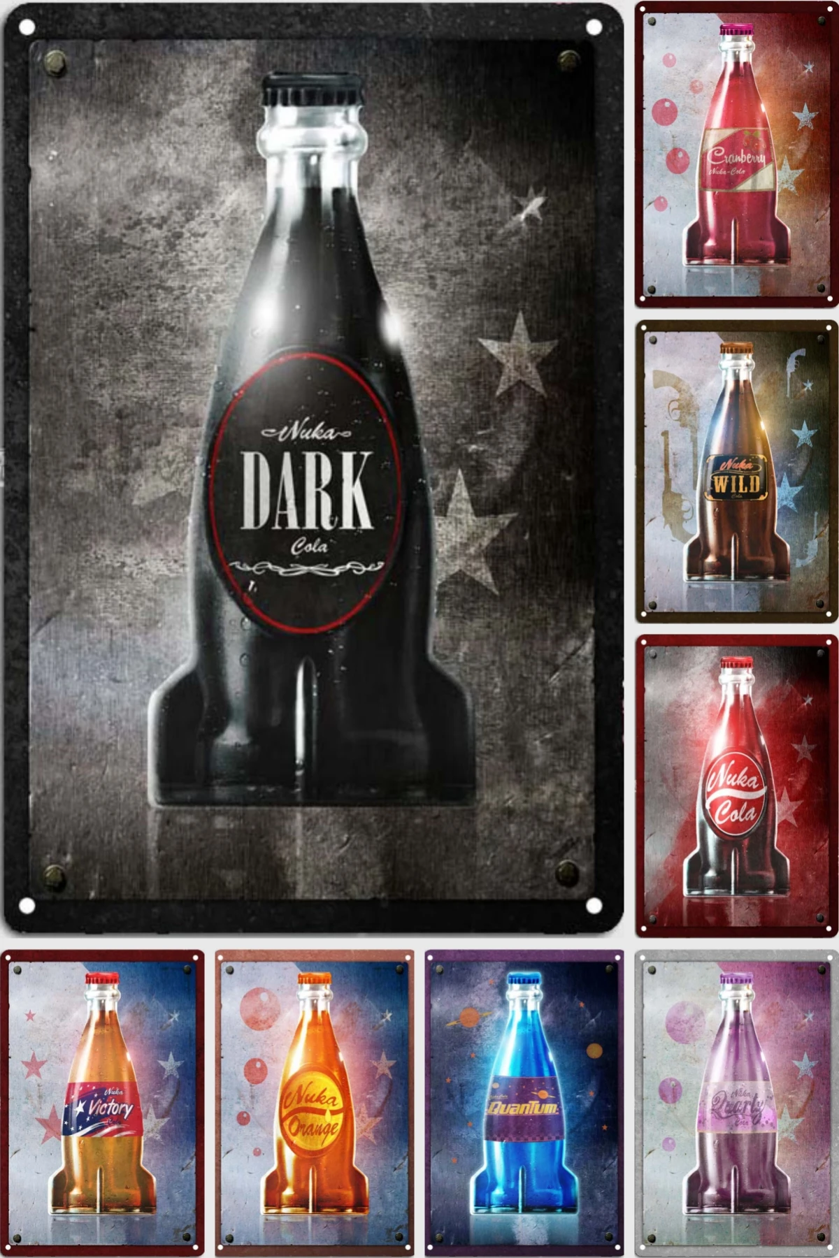 Nuka Cola Flavours Decorazioni Da Giardino Custom Made Pub Club Metal Wall Art Retro Garage Decoration Room Decorations For Men Decor