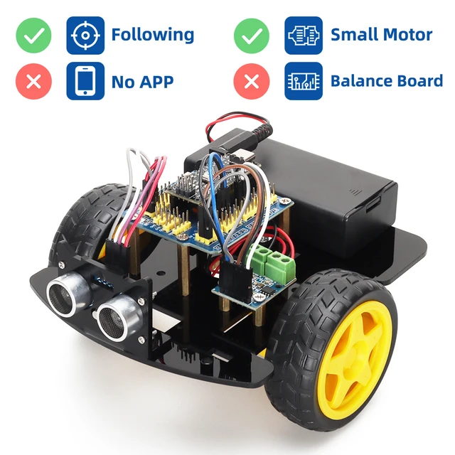 Smart 2WD Robot Starter Automation Kit for Arduino Programming Robotics ...