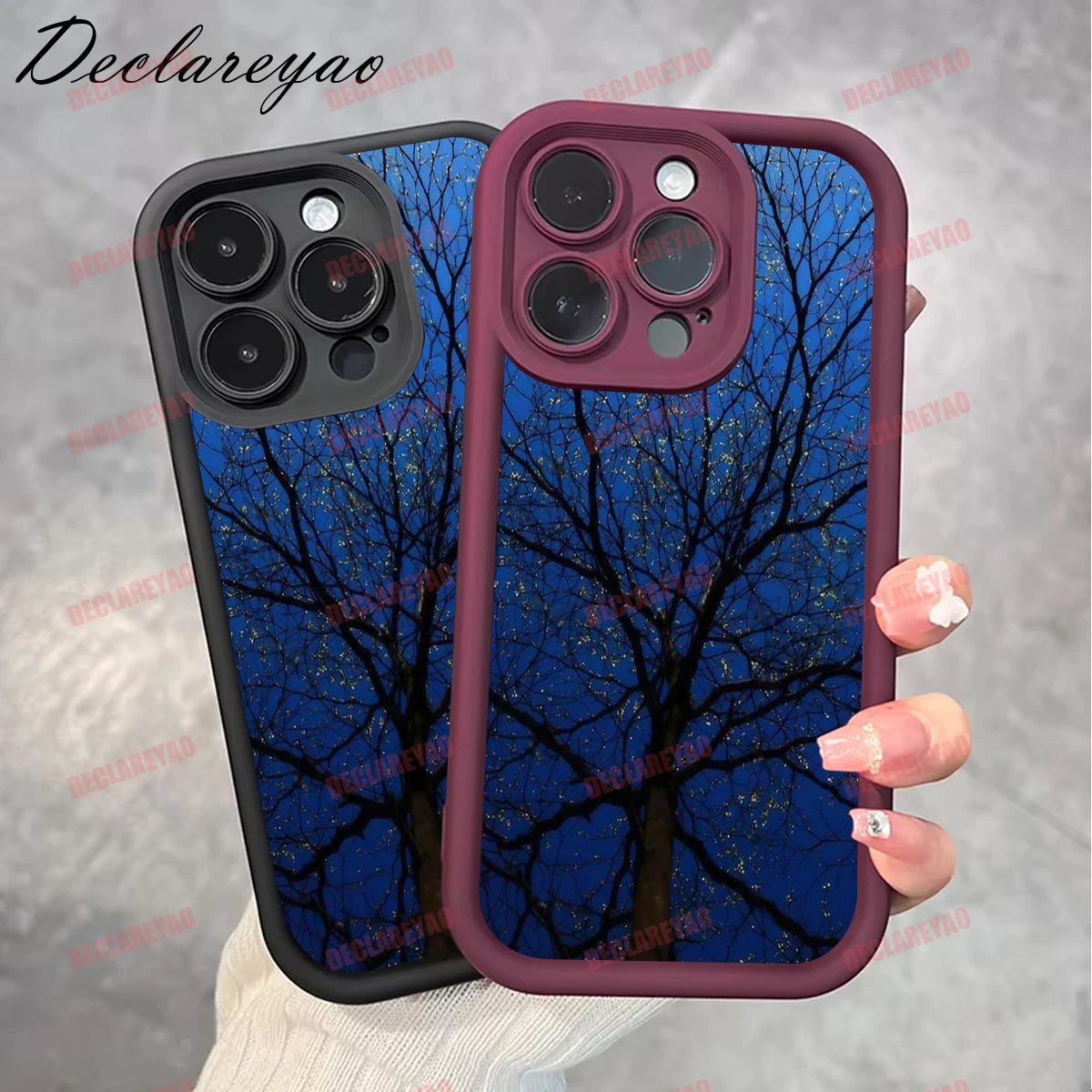 DECLAREYAO Soft Light Slim Matte TPU Shockproof Phone Case