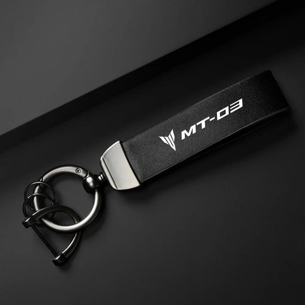 Premium Leather Motorcycle Keychain