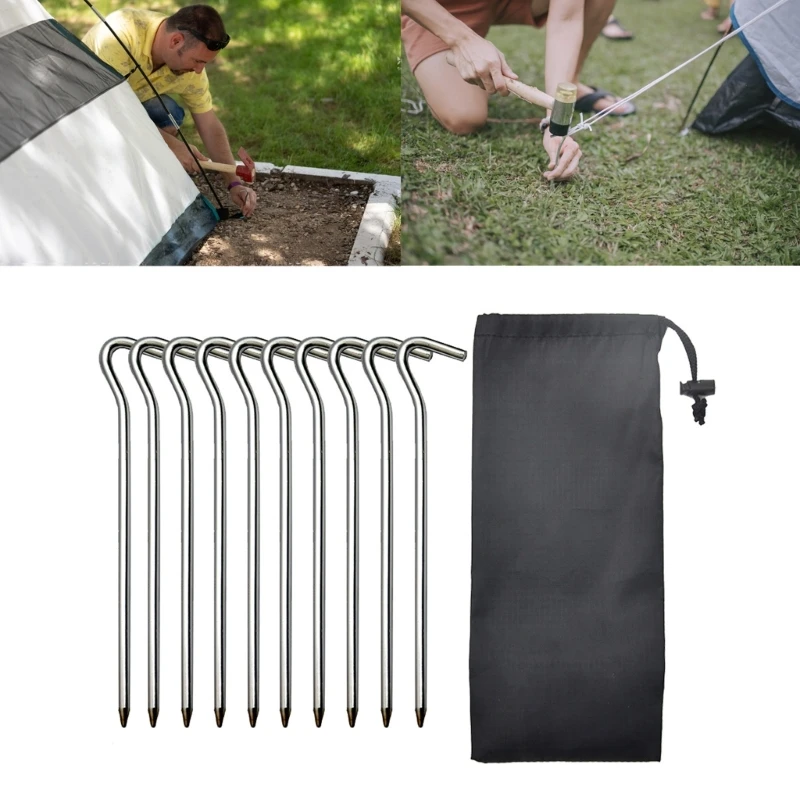 

Aluminum Alloy Ground Nails Anchors Tent Accessory For Outdoor Camping Tent Peg Drop Shipping