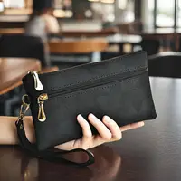 Korean Fashion Women's Long Wallet Classic Wallet With Wristband Large Capacity Mobile Phone Bag Ladies Purse Clutch Bag - Image 5