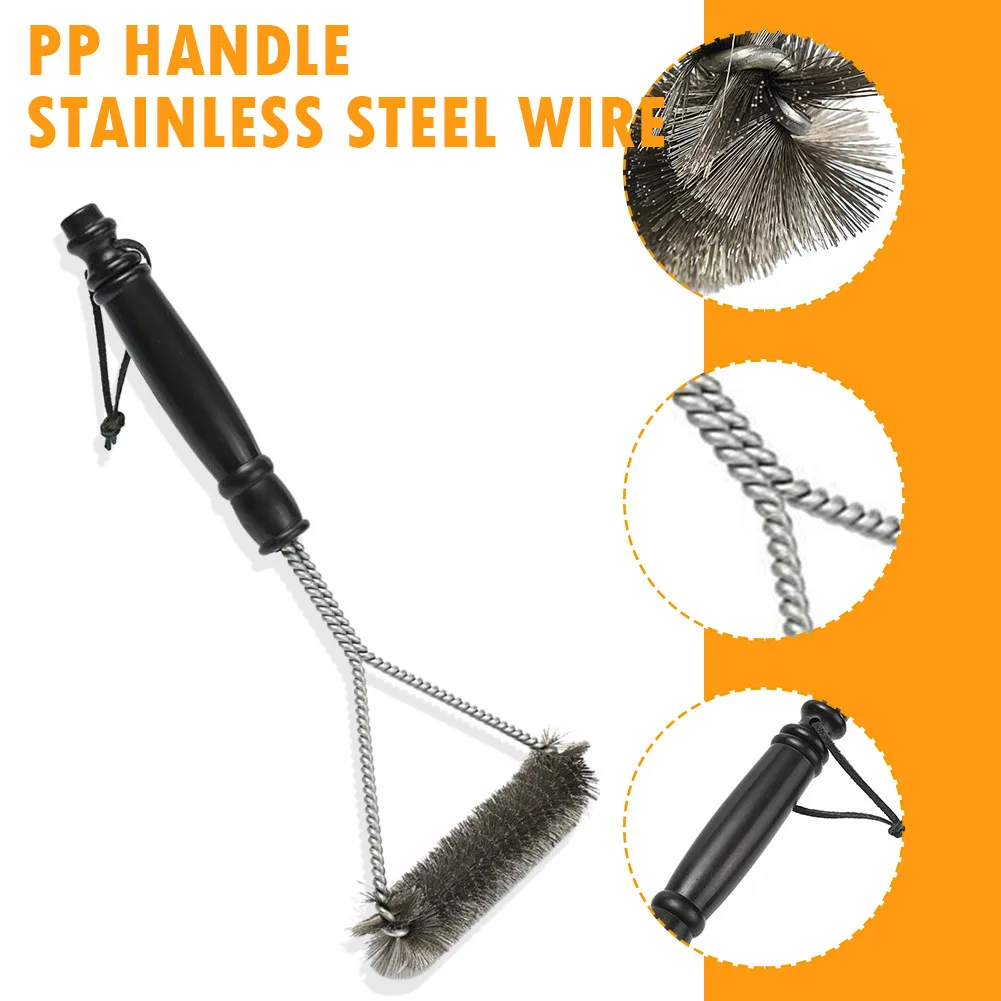 Barbecue Grill Brush BBQ Clean Tool Stainless Steel Wire Bristles Non-stick Cleaning Brushes Barbecue Accessories Triangle Brush barbecue cleaning tools grill brush cleaning brushes
