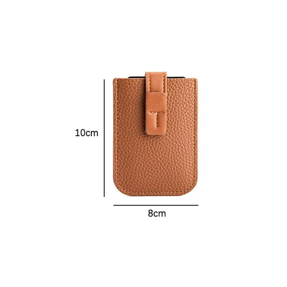 Pull-out Hasp Mini Card Bag Slim Cardholder Multi-Slot ID Card Holder Laminated Concealed PU Leather Purses Men