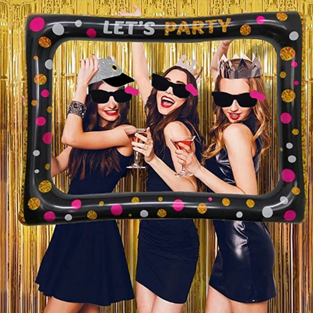Decoration Picture Frame Large Size Selfie Picture Frame PVC Inflatable Photo Booth Props for Birthday Baby Shower Wedding party photo props halloween decoration props